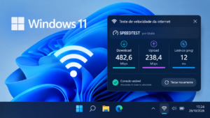 Teste de Velocidade no Windows 11